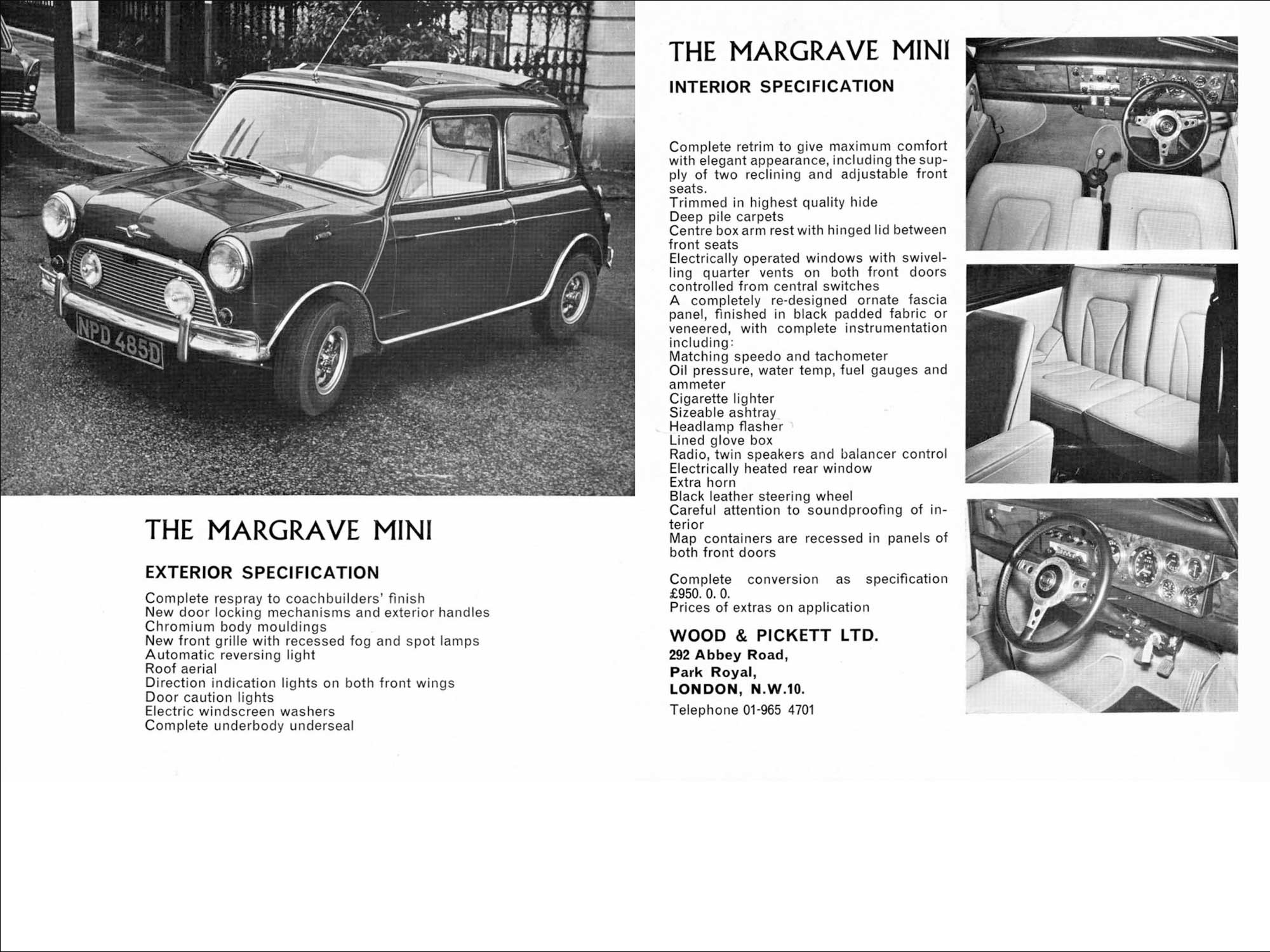 Wood & Pickett Margrave Mini brochure 1968 - With many thanks to MK1-performance-conversions.co.uk